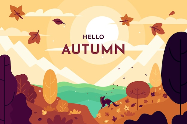 Sfondo autunno piatto