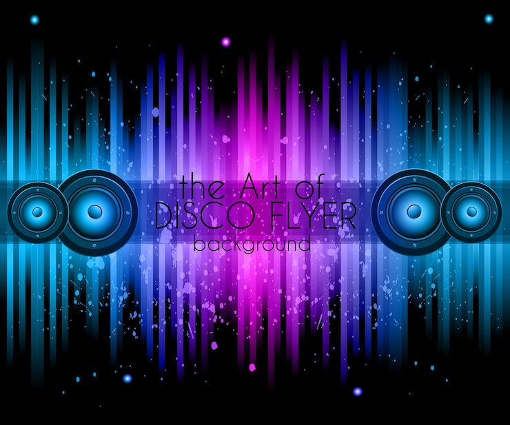 Vettore sfondo banner discoteca per eventi di serate musicali