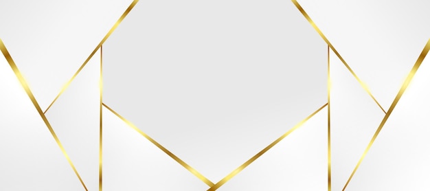 Sfondo bianco con linee dorate geometriche