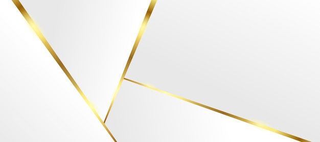 Sfondo bianco con linee dorate geometriche