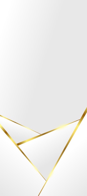 Sfondo bianco con linee dorate geometriche