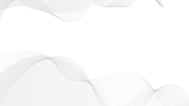 Sfondo bianco con linee ondulate copia spazio