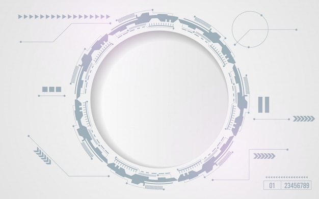 Sfondo bianco tecnologia astratta