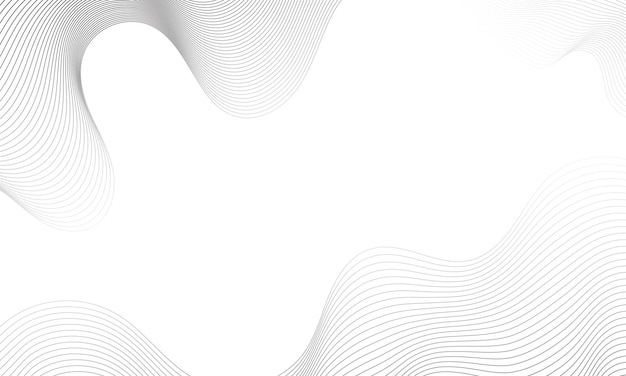Sfondo bianco vuoto con linea ondulata