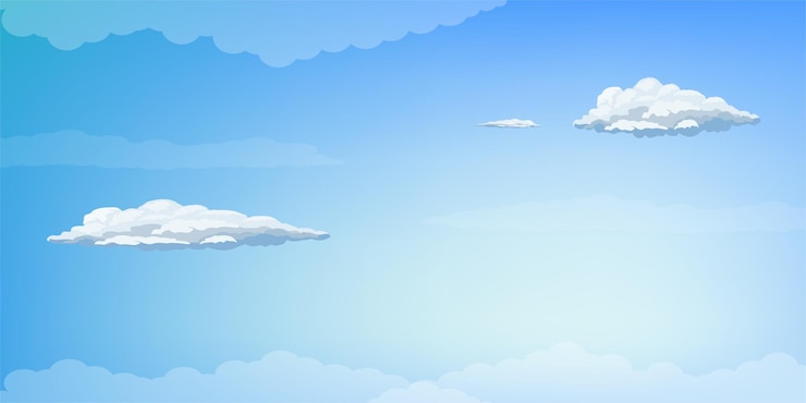 Vettore sfondo blu del cielo nuvoloso