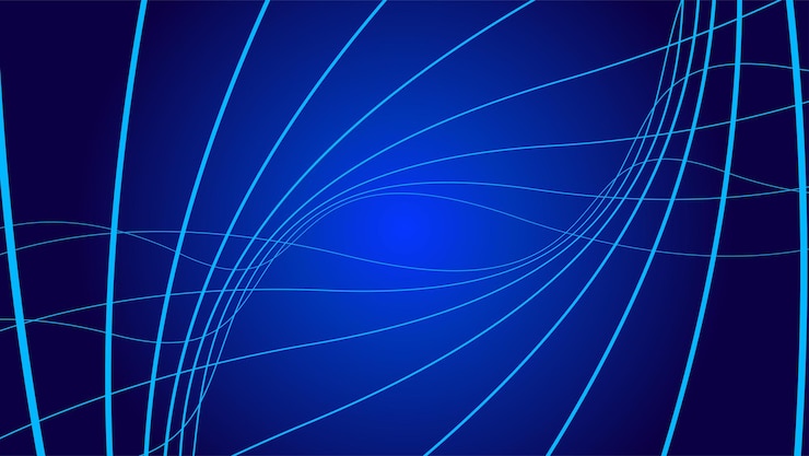 Vettore sfondo blu scuro moderno con linee astratte di tecnologia