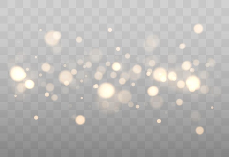 Sfondo bokeh brillante Luci bokeh dorate con particelle luminose Effetto glitter