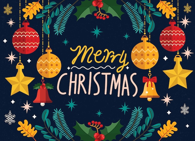 Sfondo Buon Natale Inverno Celebrazione disegnata a mano