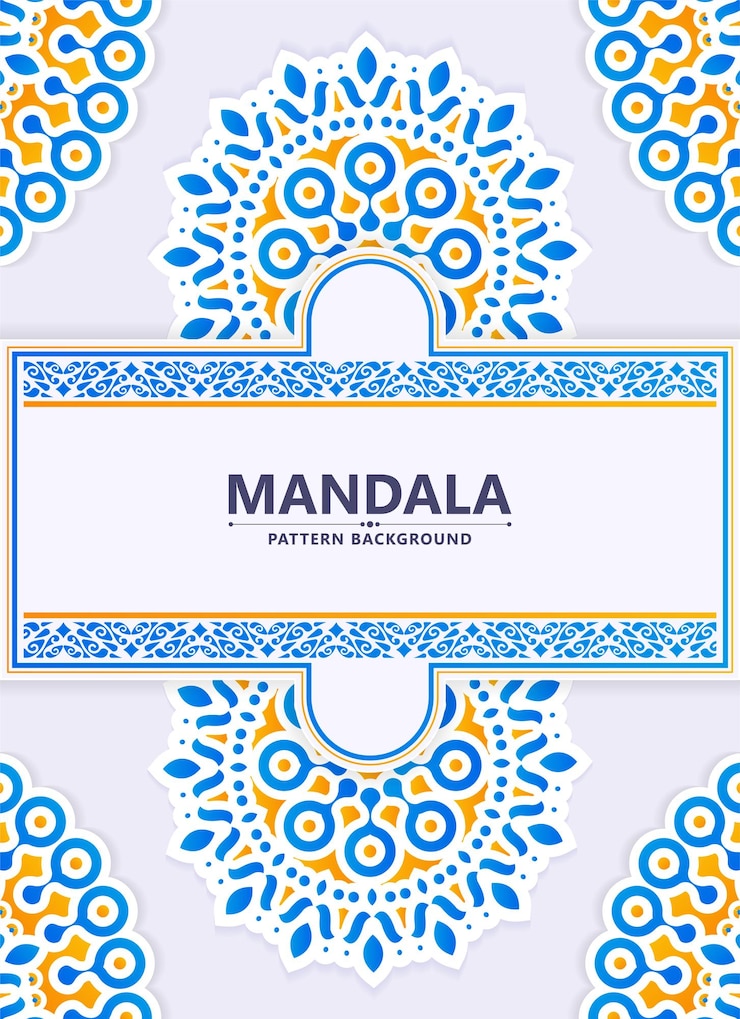 Vettore sfondo colorato decorativo in stile mandala