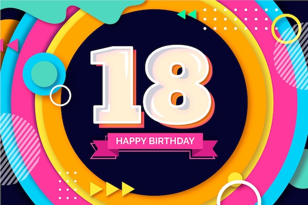 Sfondo colorato di buon compleanno