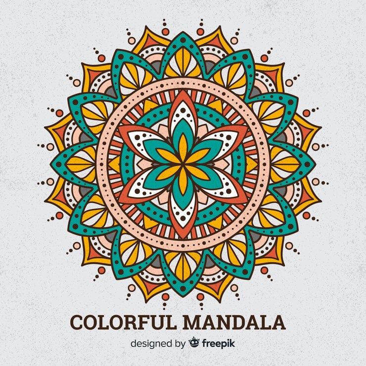 Vettore sfondo colorato mandala