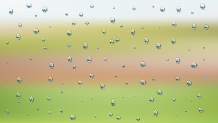 Vettore sfondo con gocce d'acqua realistiche