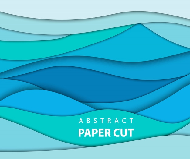 sfondo con taglio di carta di colore blu