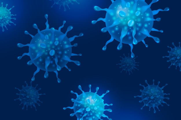 Sfondo coronavirus realistico
