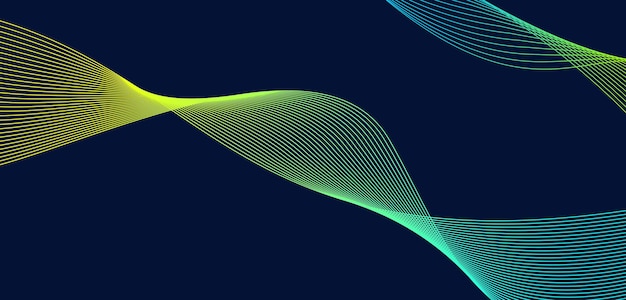 Sfondo curva verde giallo blu scuro
