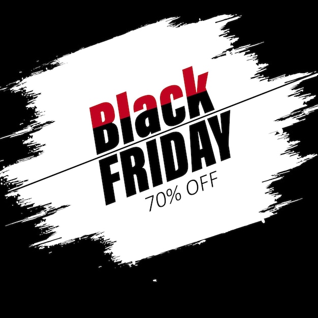 Sfondo del Black Friday con pennello bianco