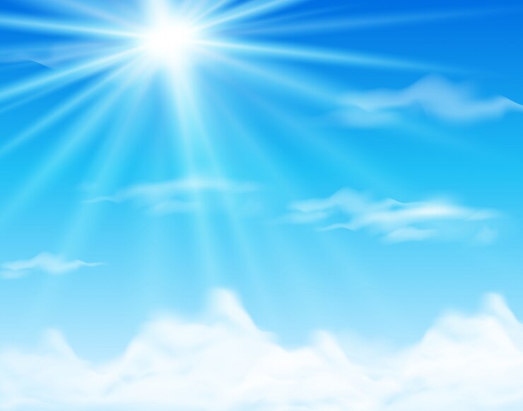 Vettore sfondo del cielo con la luce