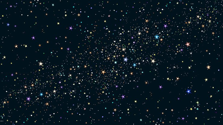 Sfondo del cielo notturno con stelle brillanti