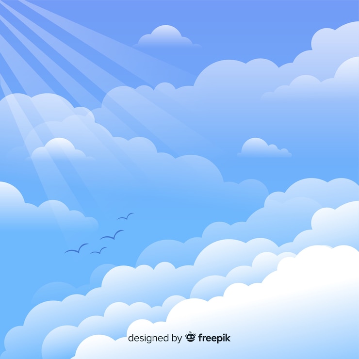 Vettore sfondo del cielo piatto