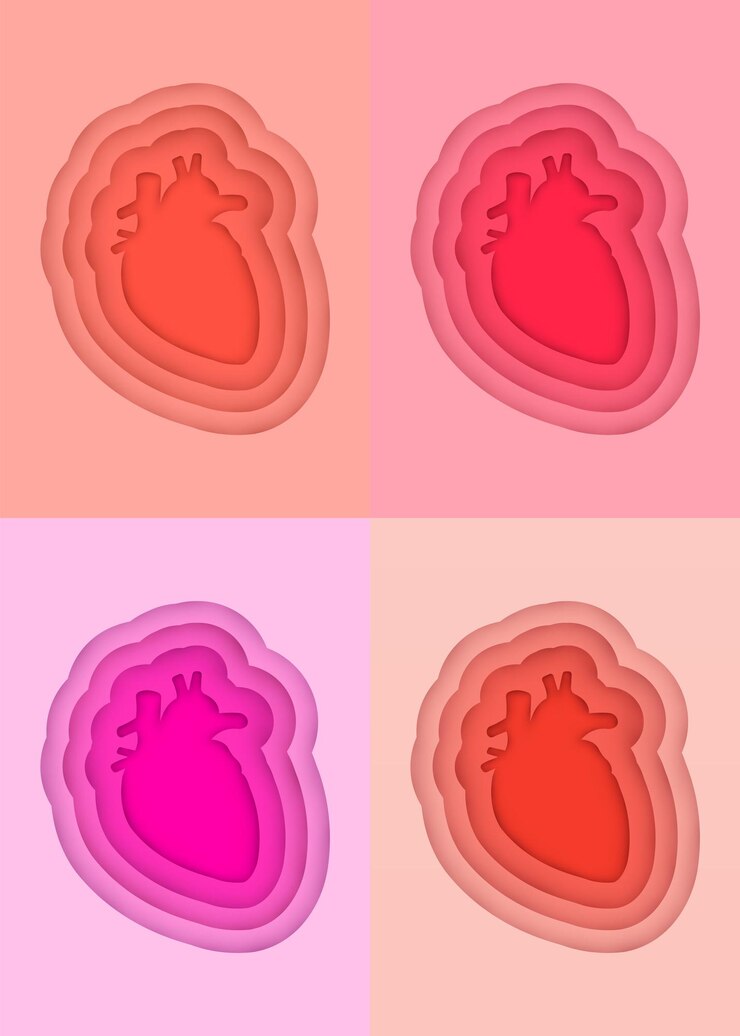 Sfondo del cuore di arte di carta