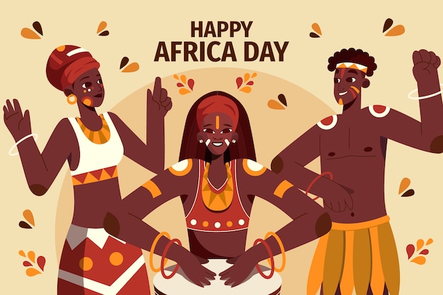 sfondo del giorno piatto africano