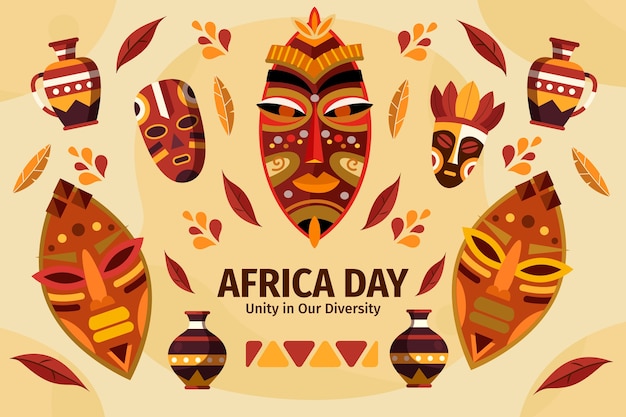 sfondo del giorno piatto africano