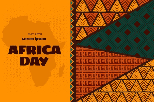 sfondo del giorno piatto africano