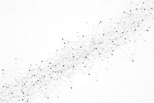 Sfondo del plesso astratto con linee e punti collegati