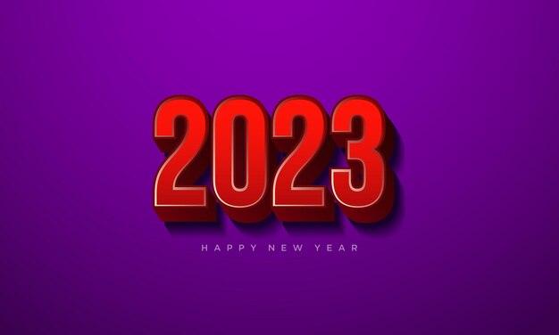 Sfondo della carta 2023 con numeri rossi 3d