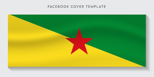 Sfondo della copertina di facebook della bandiera del paese della Guyana francese