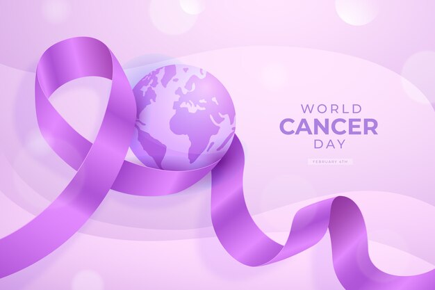 Sfondo della giornata mondiale del cancro sfumato