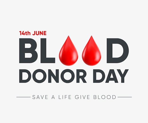 Sfondo della giornata mondiale del donatore di sangue Illustrazione vettoriale
