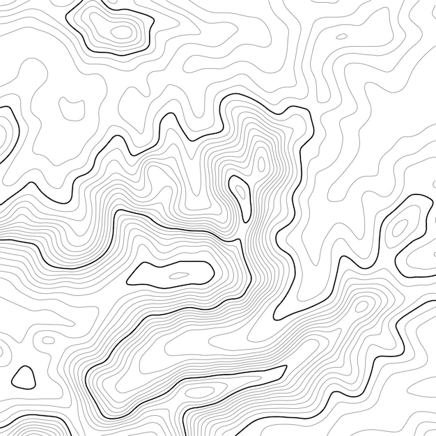 Sfondo della mappa topografica Mappa a griglia Contour Vector illustration