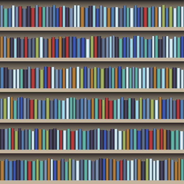 Sfondo della mensola del libro della biblioteca