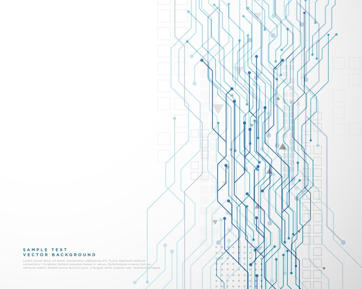 Vettore sfondo della rete schema elettrico tecnologia