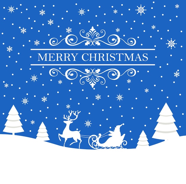 Sfondo di Babbo Natale e renne