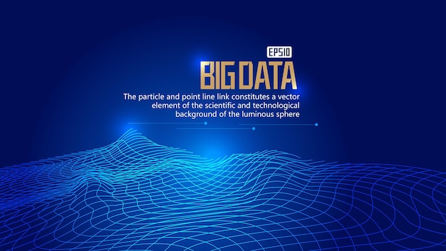 Sfondo di big data del mondo sfondo di big data di rete vettoriale