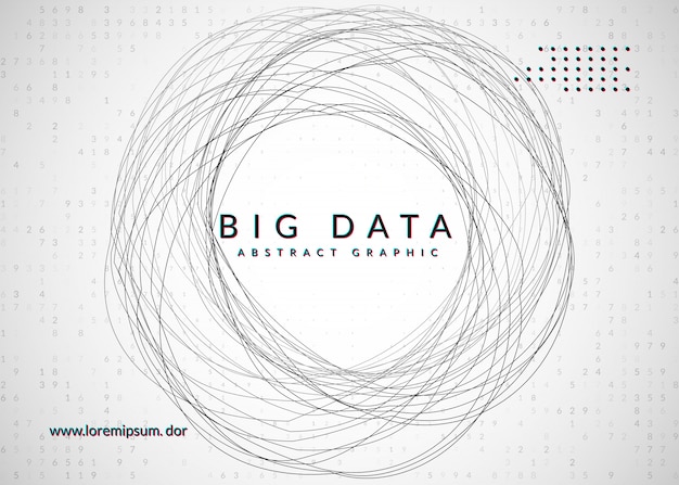 Sfondo di big data. Tecnologia per la visualizzazione