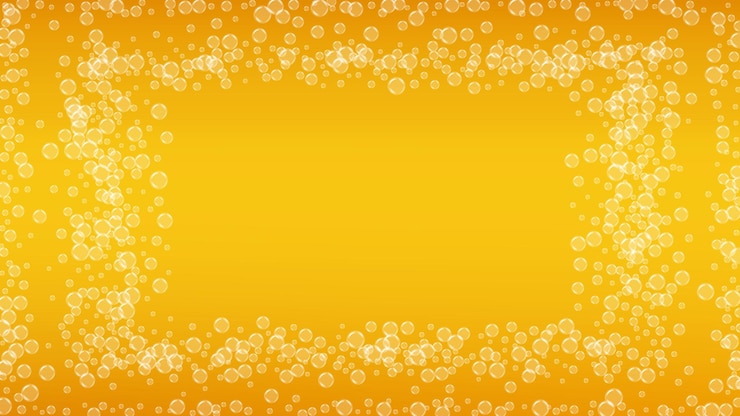 Vettore sfondo di birra artigianale lager splash schiuma dell'oktoberfest