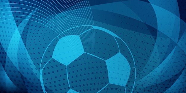 Sfondo di calcio o calcio con una grande palla in colori grigi