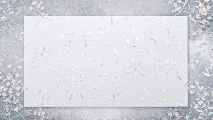 Vettore sfondo di carta bianca con rami e fiori floreali