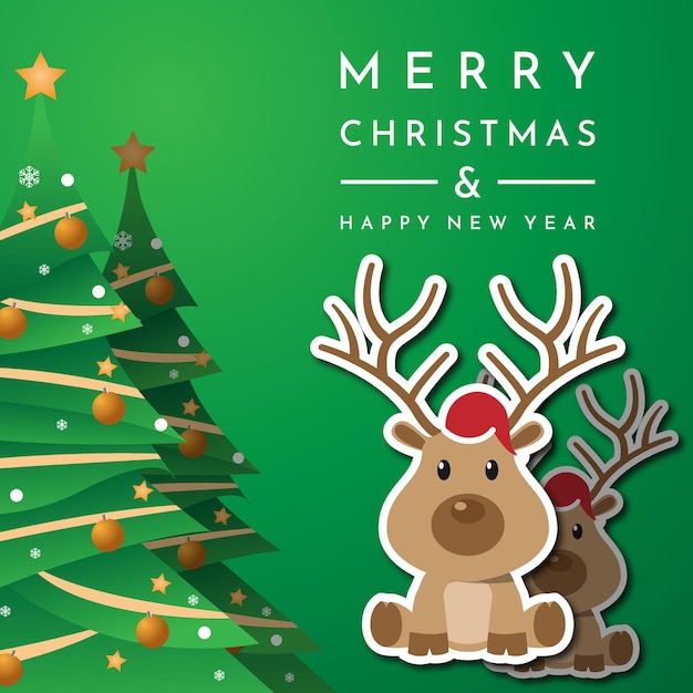 Sfondo di carta da parati di buon Natale e felice anno nuovo
