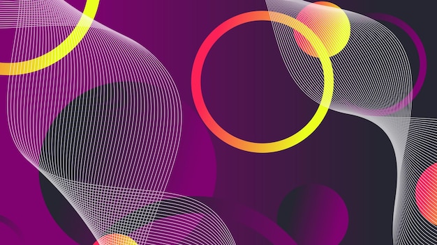 Sfondo di cerchio geometrico a gradiente minimo astratto