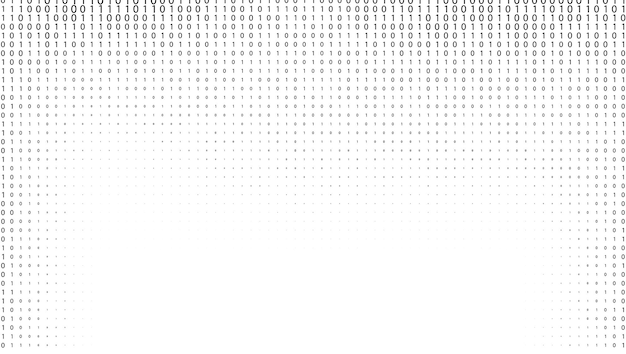 Sfondo di cifre di codice binario sfumato