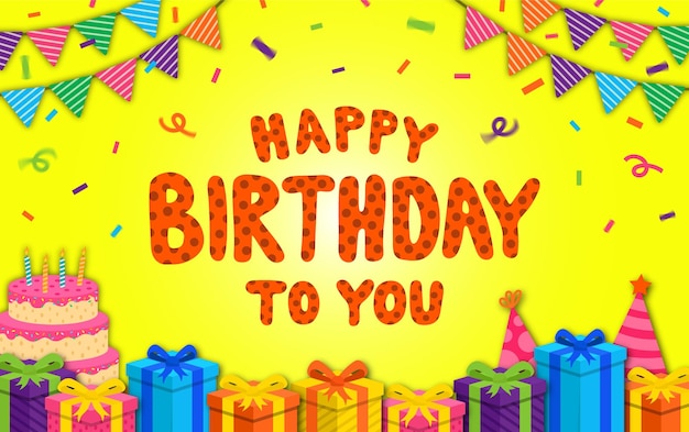 Sfondo di compleanno giallo