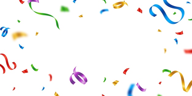 sfondo di confetti Colori straordinarie che zigzaggano verso il basso per la celebrazione Vettore di decorazione festiva