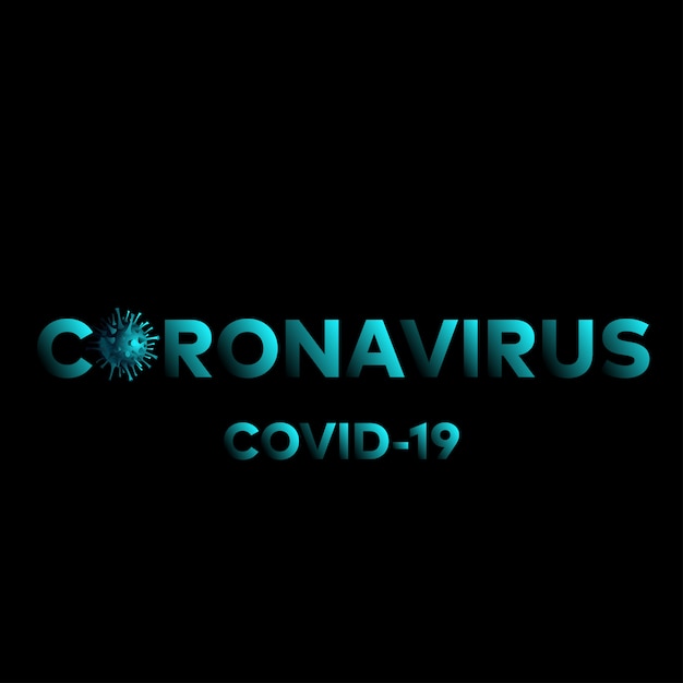 Sfondo di coronavirus con virus. illustrazione