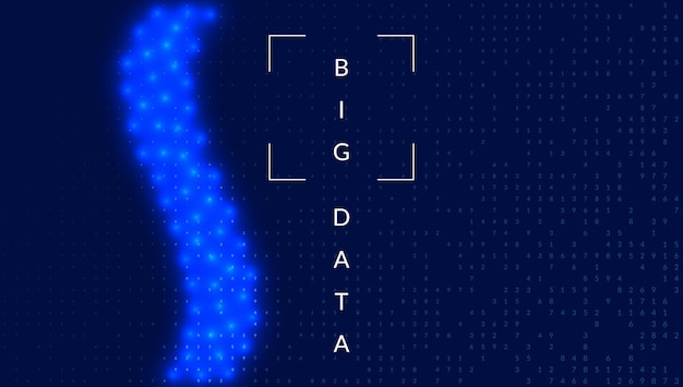 Sfondo di deep learning Tecnologia per la visualizzazione di big data