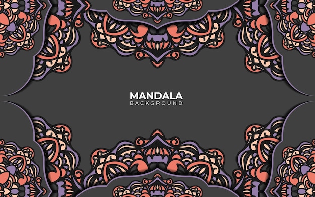 Sfondo di design mandala ornamentale di lusso