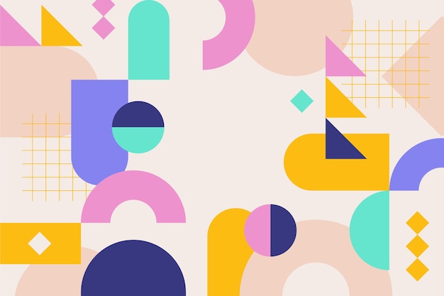 Sfondo di disegno di forme astratte colorate